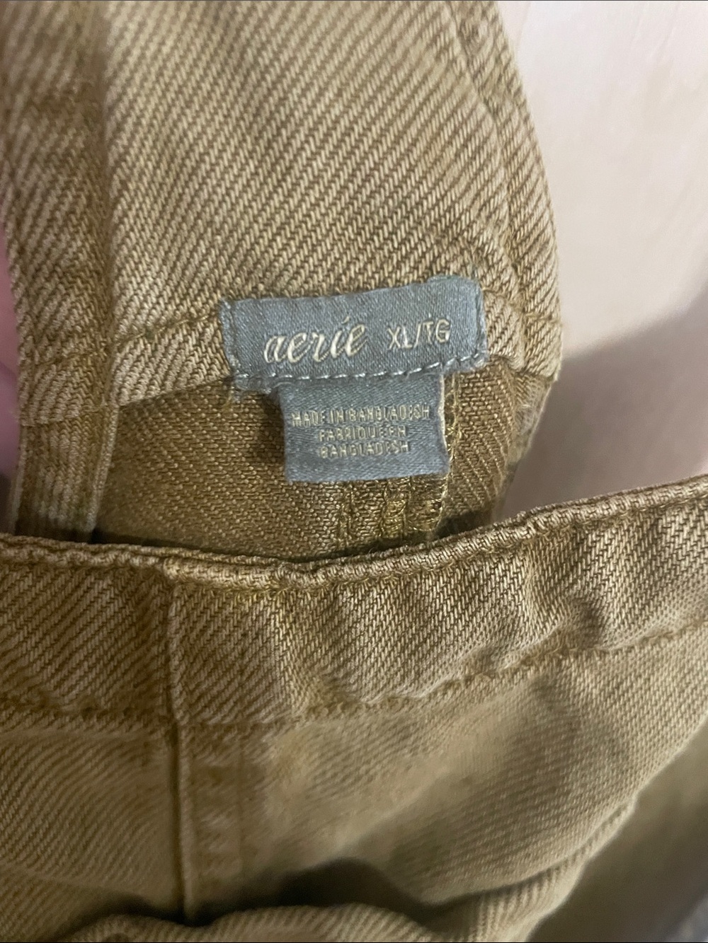 Aerie Women’s Slouchy Earthy Green Utility Overalls – XL - Picture 2 of 11